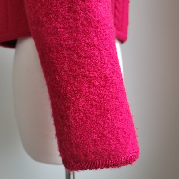 Vintage Jos. A. Bank Clothiers Pure Red Virgin Wool Silver Button Jacket Size 12 - Picture 6 of 16